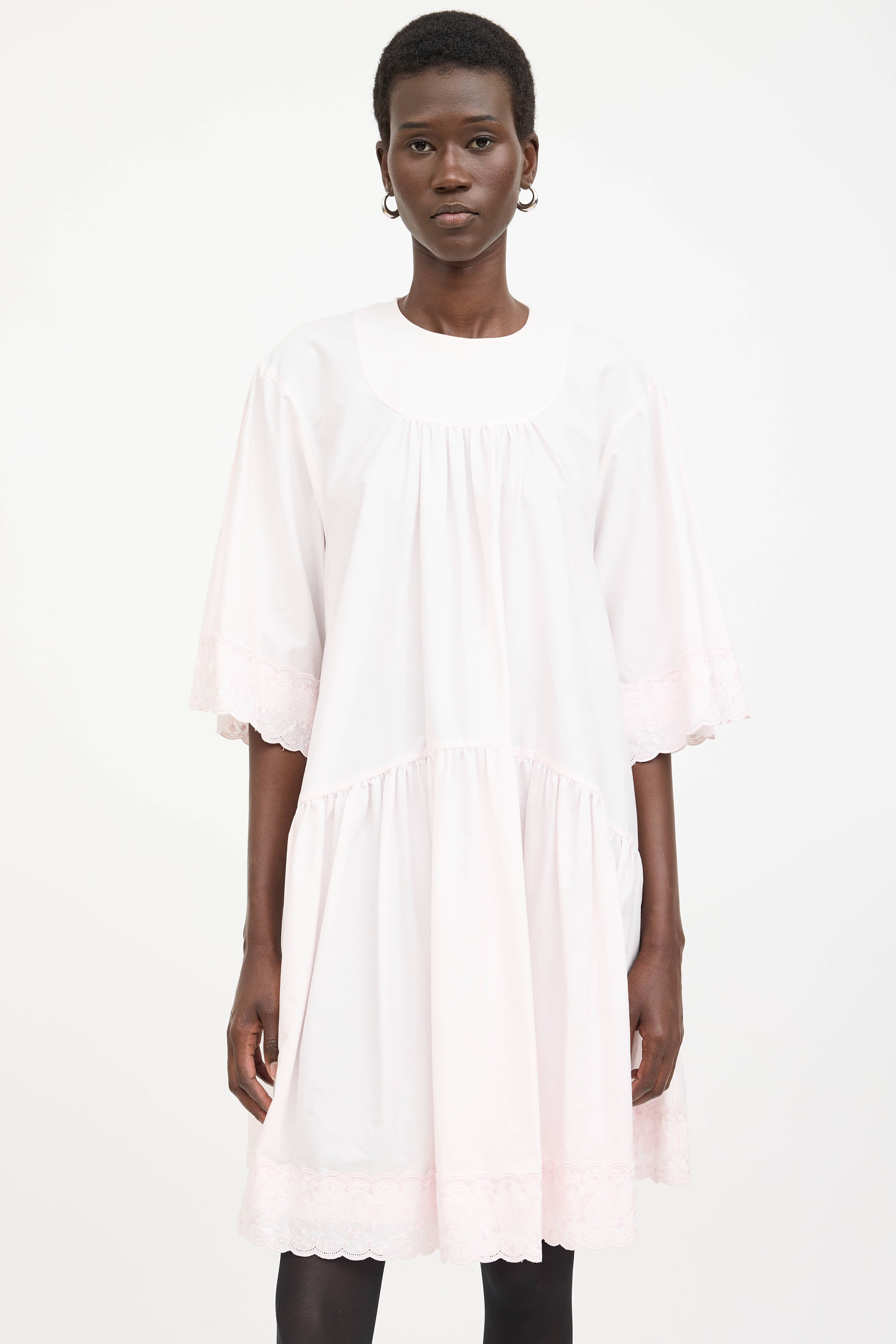 Simone Rocha Pleated Lace Dress