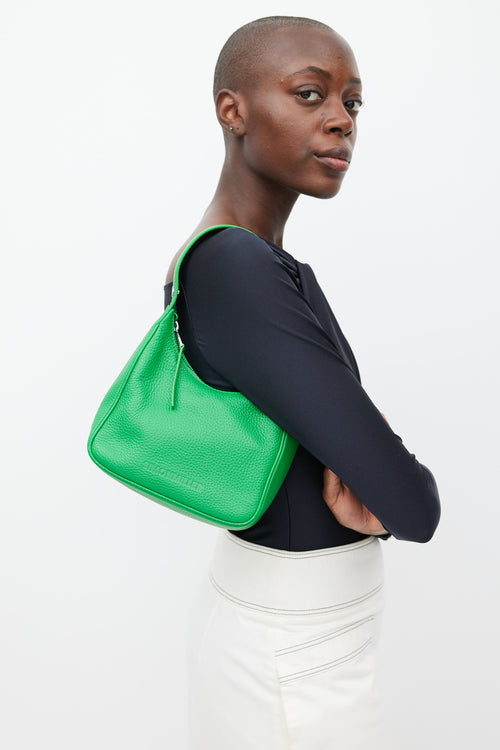 Simon Miller Green & Silver Leather Snap Bag