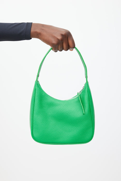Simon Miller Green & Silver Leather Snap Bag