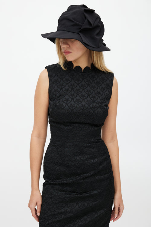 Simone Rocha Black Brocade Dress & Blazer Set