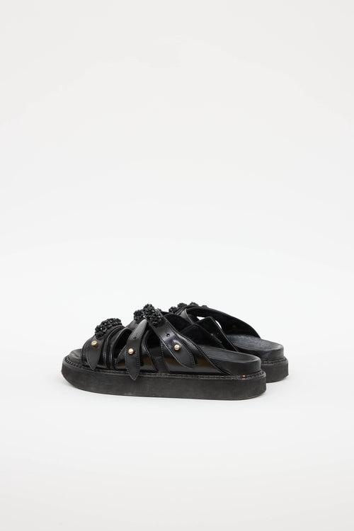 Simone Rocha Beaded Cross-Over Slide