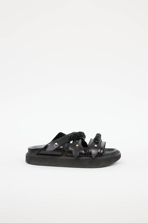 Simone Rocha Beaded Cross-Over Slide