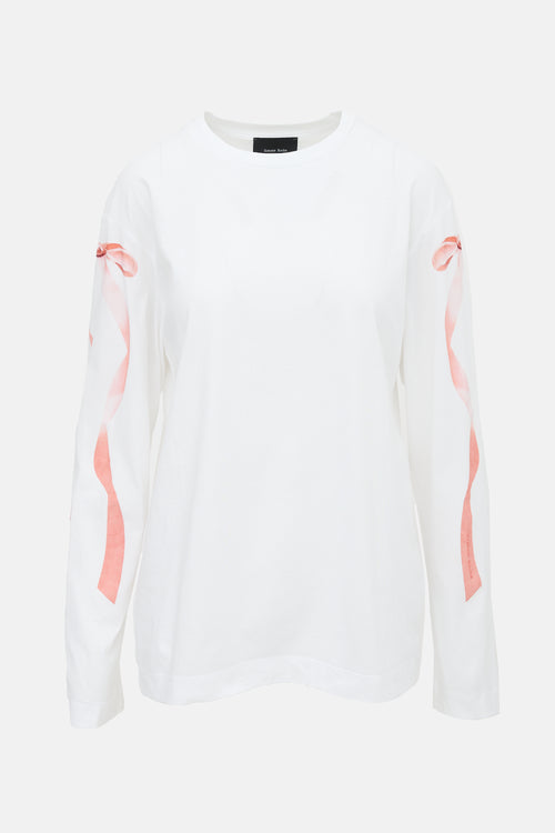 Simone Rocha Bow Print T-Shirt