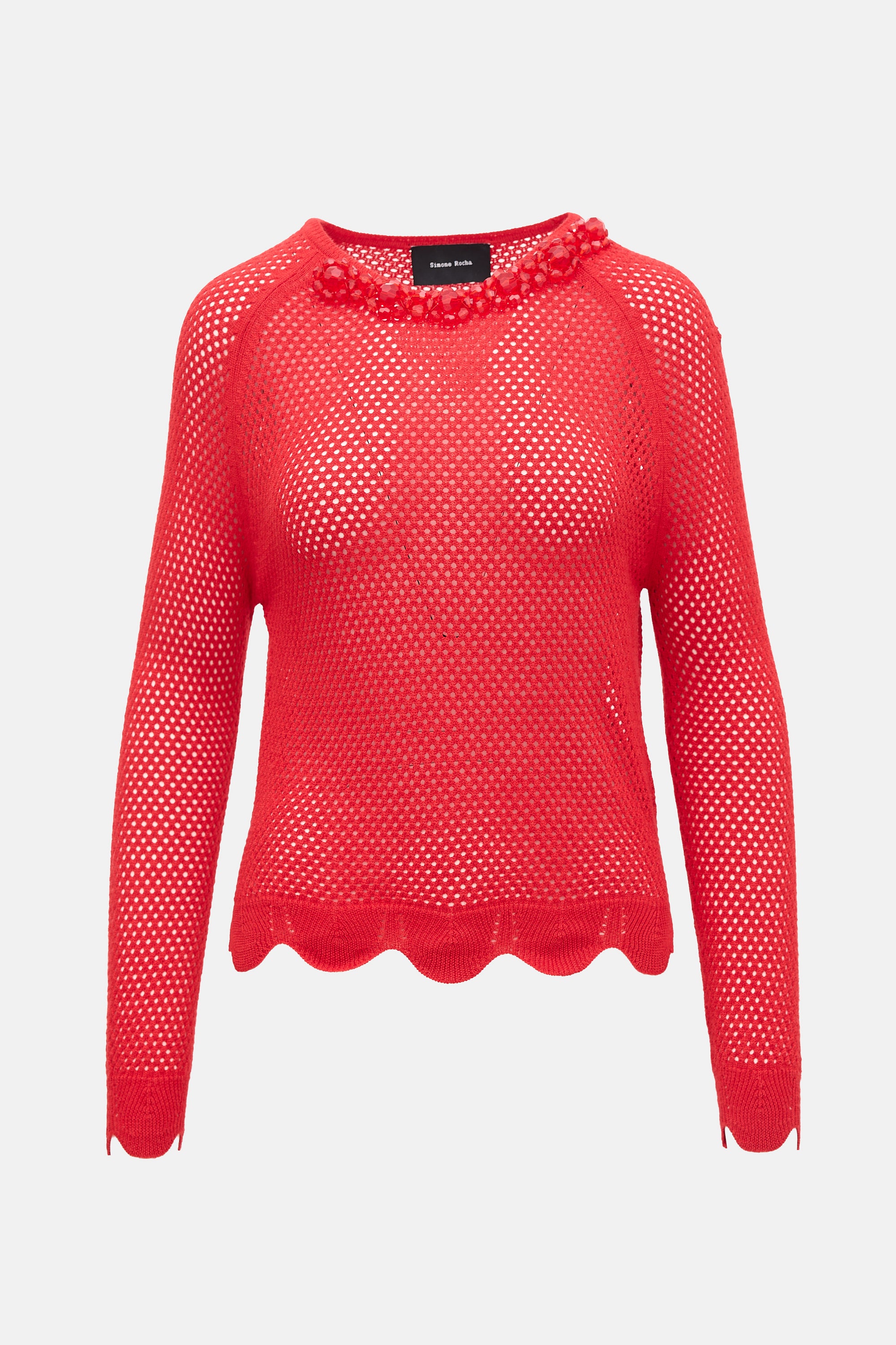 Simone Rocha Knit Mesh Embellished Sweater