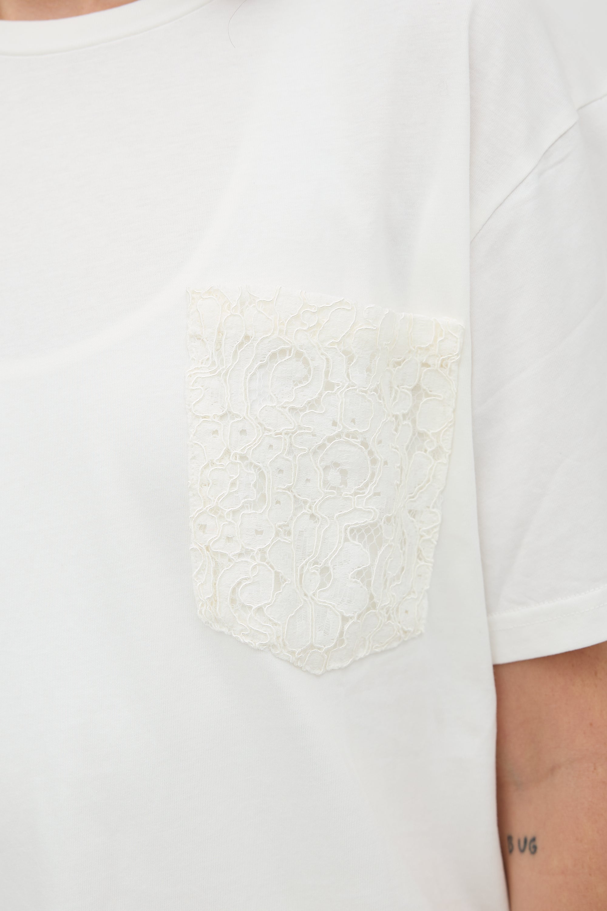 Simone Rocha Lace Pocket T-Shirt