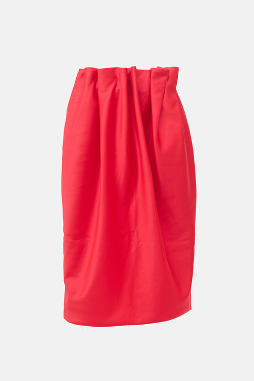 Simone Rocha Satin Pleated Skirt