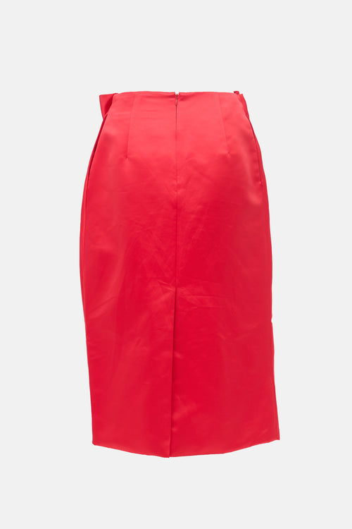 Simone Rocha Satin Pleated Skirt