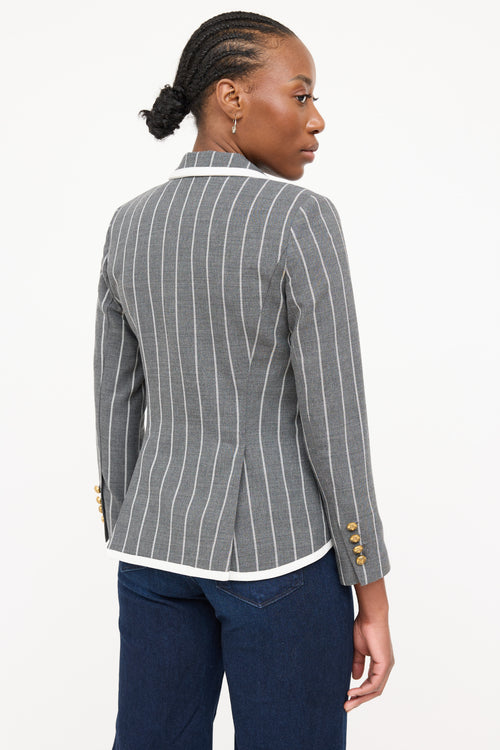 Smythe Stripe One Button Blazer