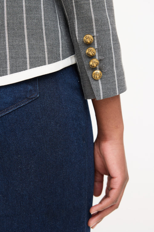 Smythe Stripe One Button Blazer