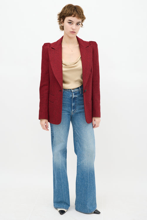 Smythe Tweed Box Pleat Blazer