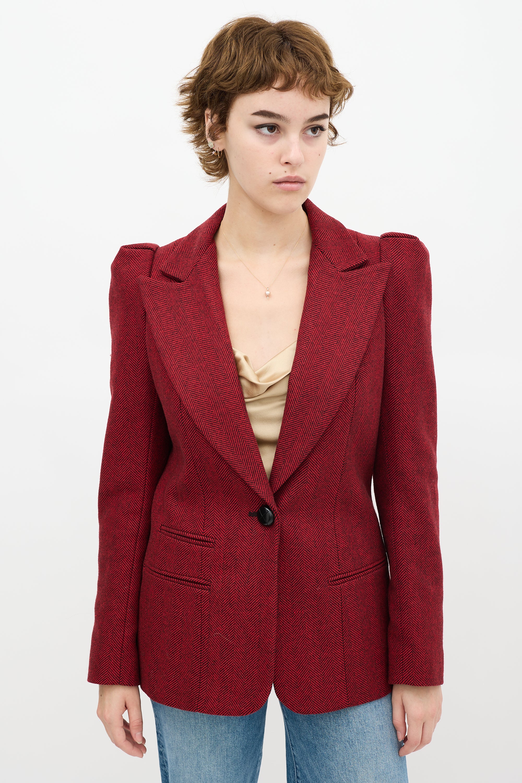 Smythe Tweed Box Pleat Blazer