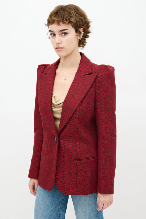 Smythe Tweed Box Pleat Blazer