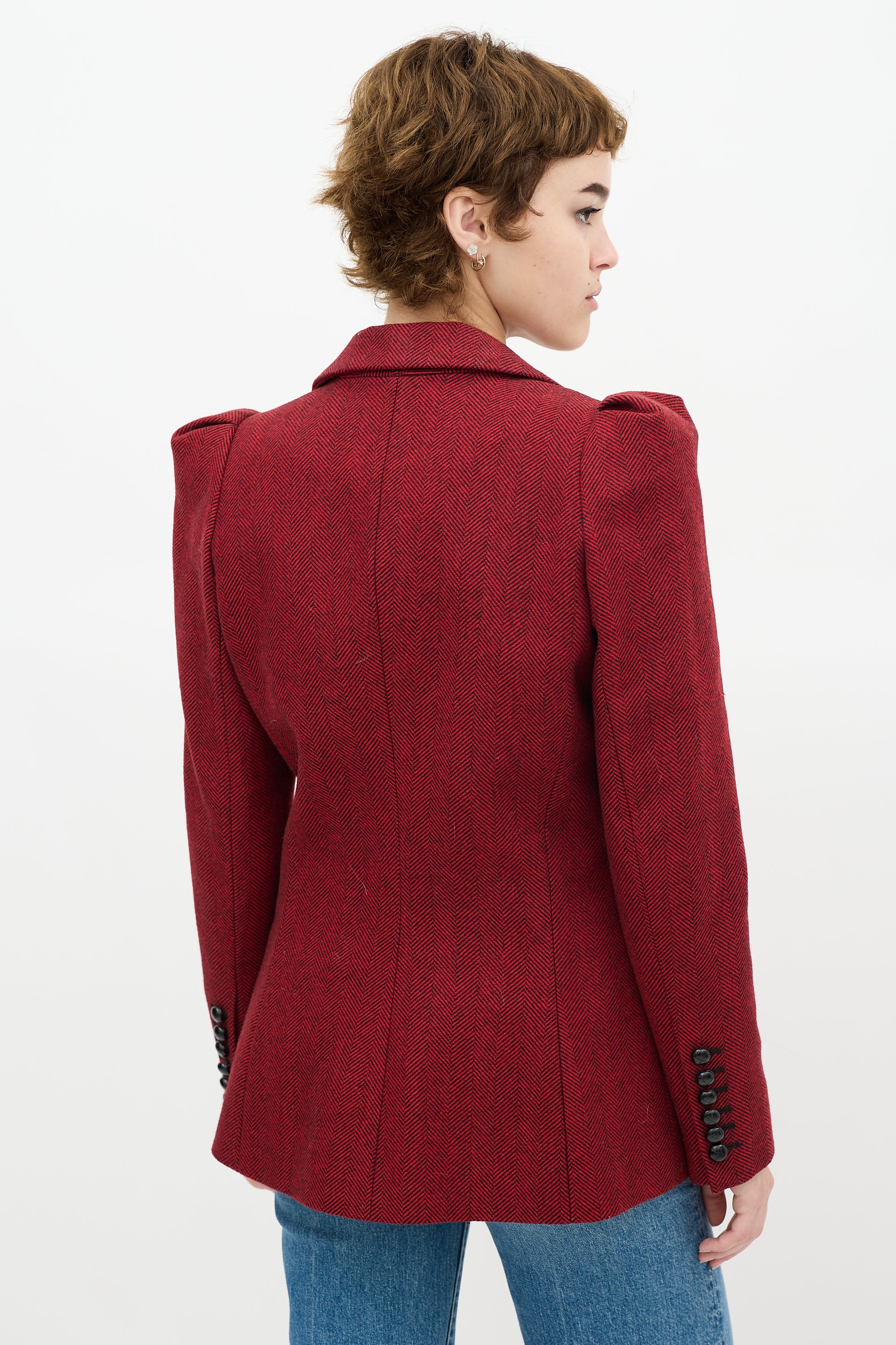 Smythe Tweed Box Pleat Blazer