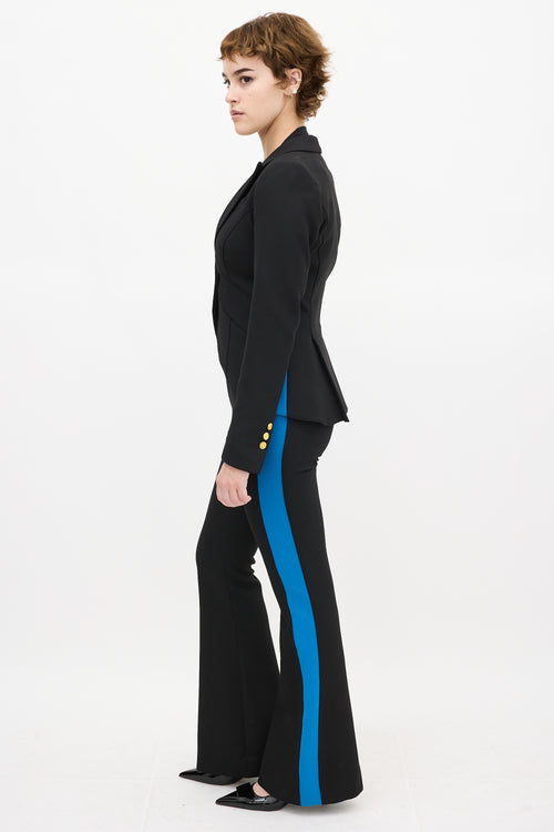 Smythe One Button Tux Stripe Blazer