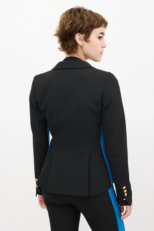 Smythe One Button Tux Stripe Blazer