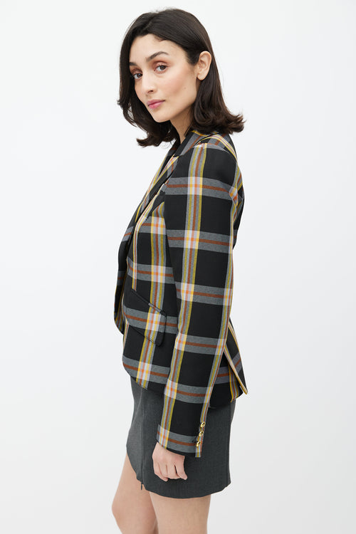 Smythe Check One Button Blazer