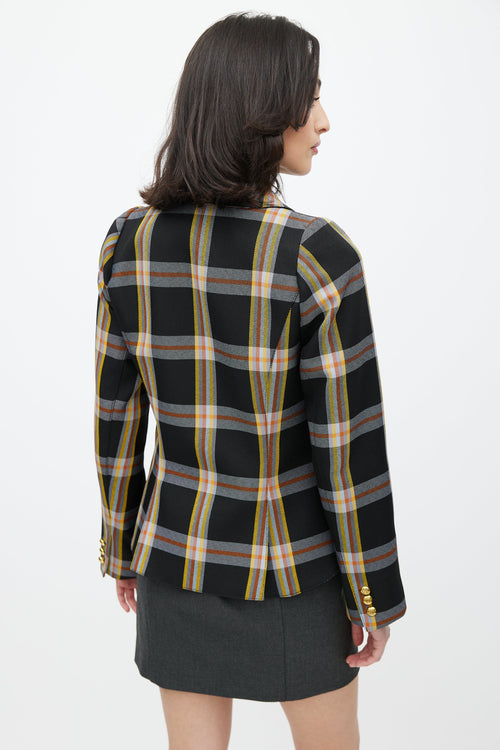 Smythe Check One Button Blazer