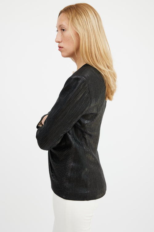 Smythe Lame Ruched Top