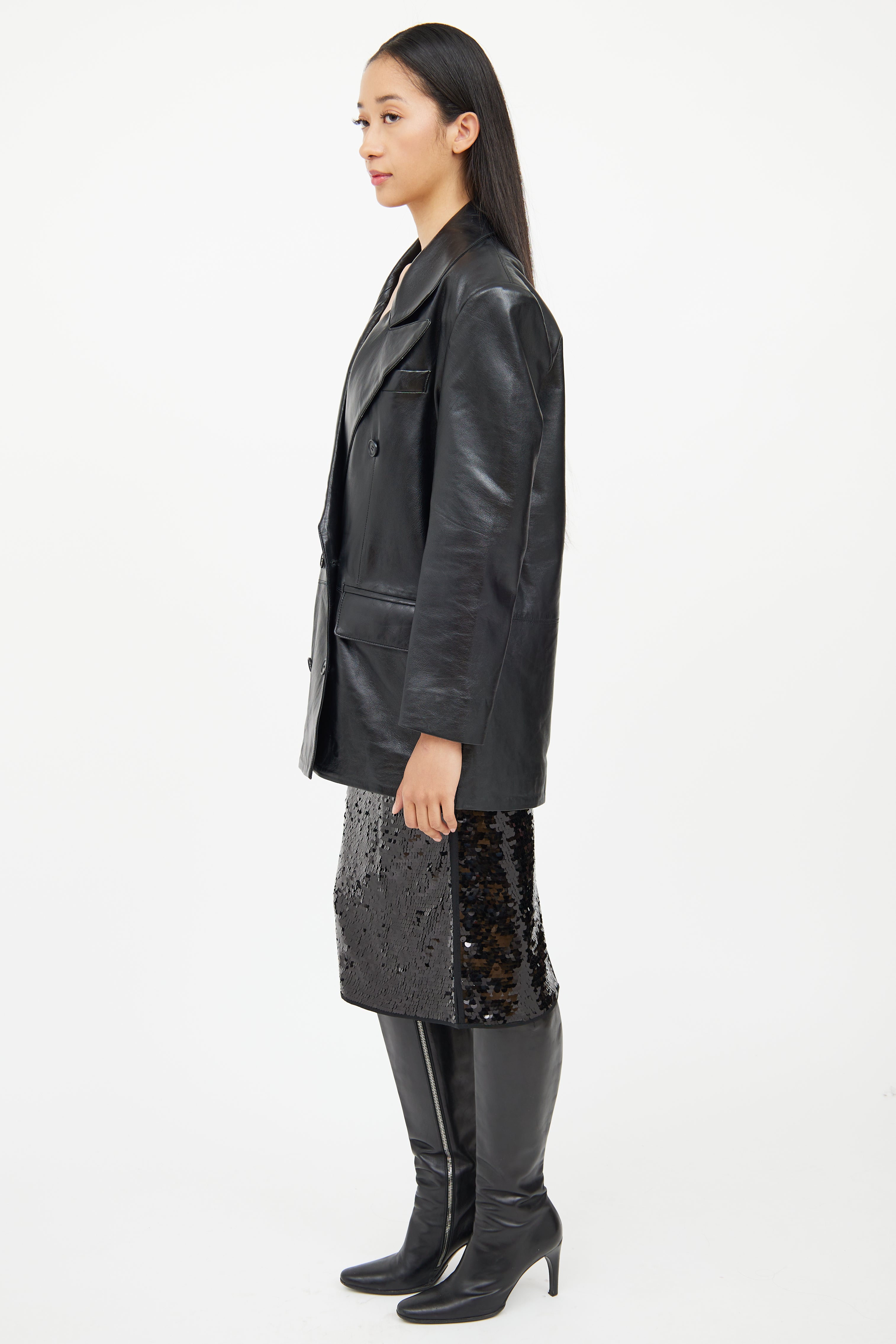 Smythe Leather Car Coat