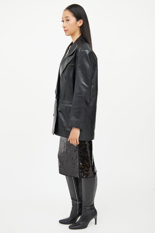 Smythe Leather Car Coat