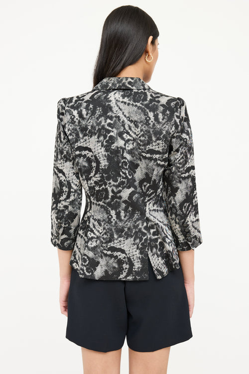 Smythe Printed One Button Blazer