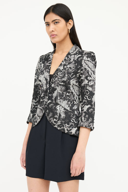 Smythe Printed One Button Blazer