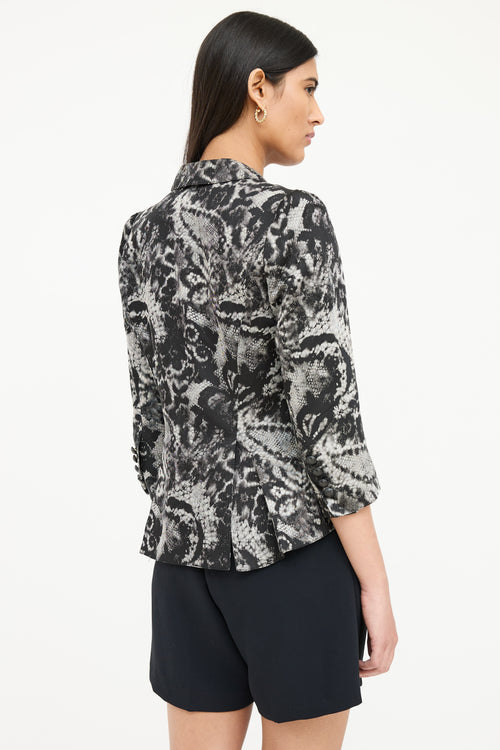 Smythe Printed One Button Blazer