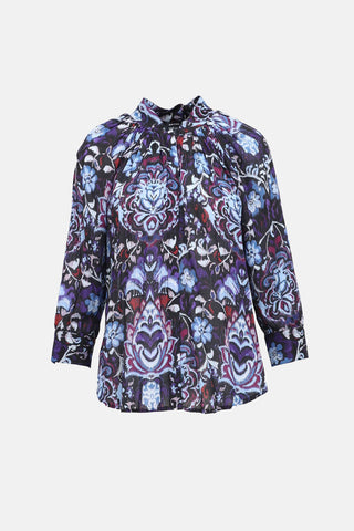 Smythe Gathered Pattern Blouse
