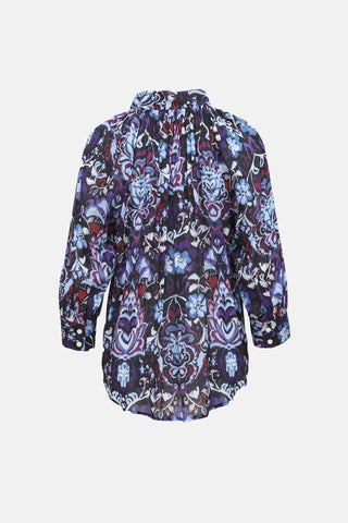  Gathered Pattern Blouse