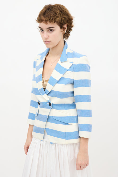 Smythe Stripe Crossover Blazer