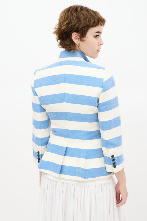 Smythe Stripe Crossover Blazer