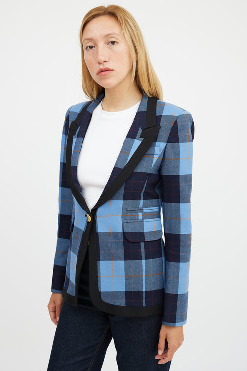 Smythe Check Peaked Lapel Blazer