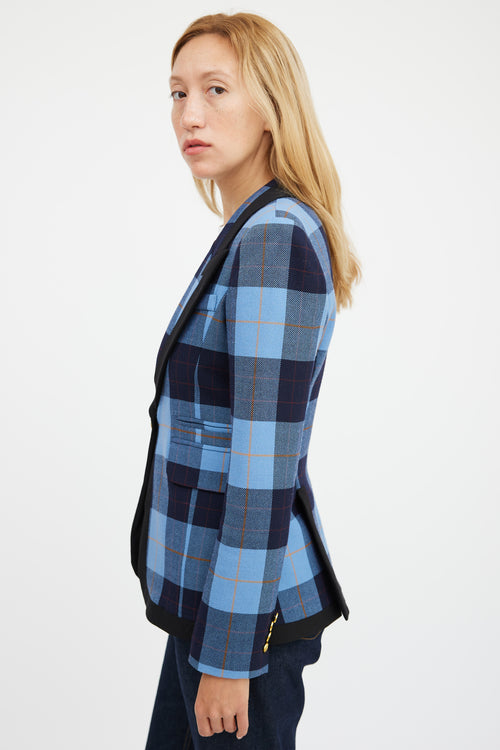 Smythe Check Peaked Lapel Blazer