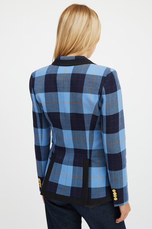 Smythe Check Peaked Lapel Blazer