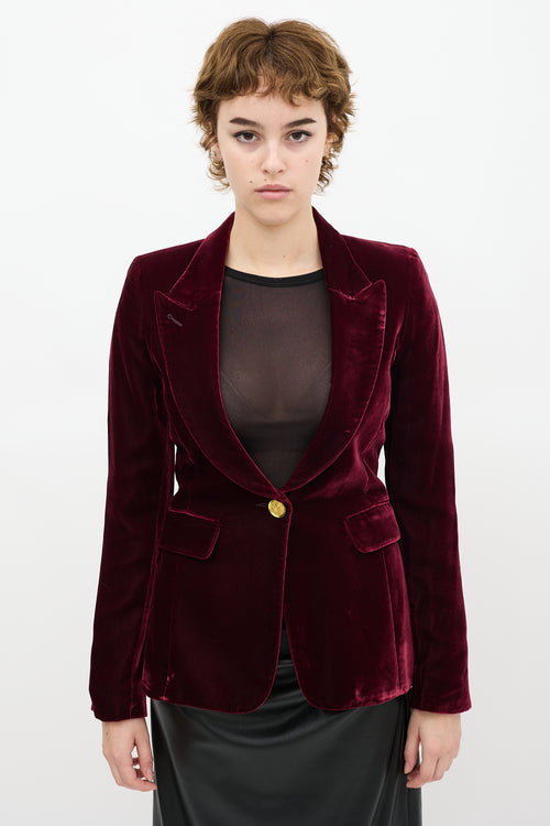 Smythe Velvet Peaked Lapel Blazer