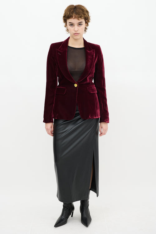 Smythe Velvet Peaked Lapel Blazer
