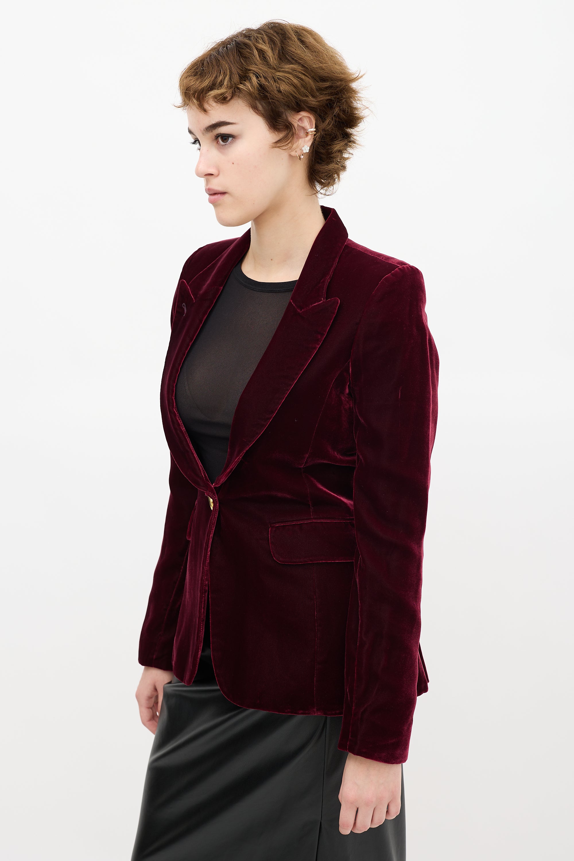 Smythe Velvet Peaked Lapel Blazer