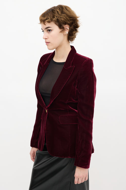 Smythe Velvet Peaked Lapel Blazer