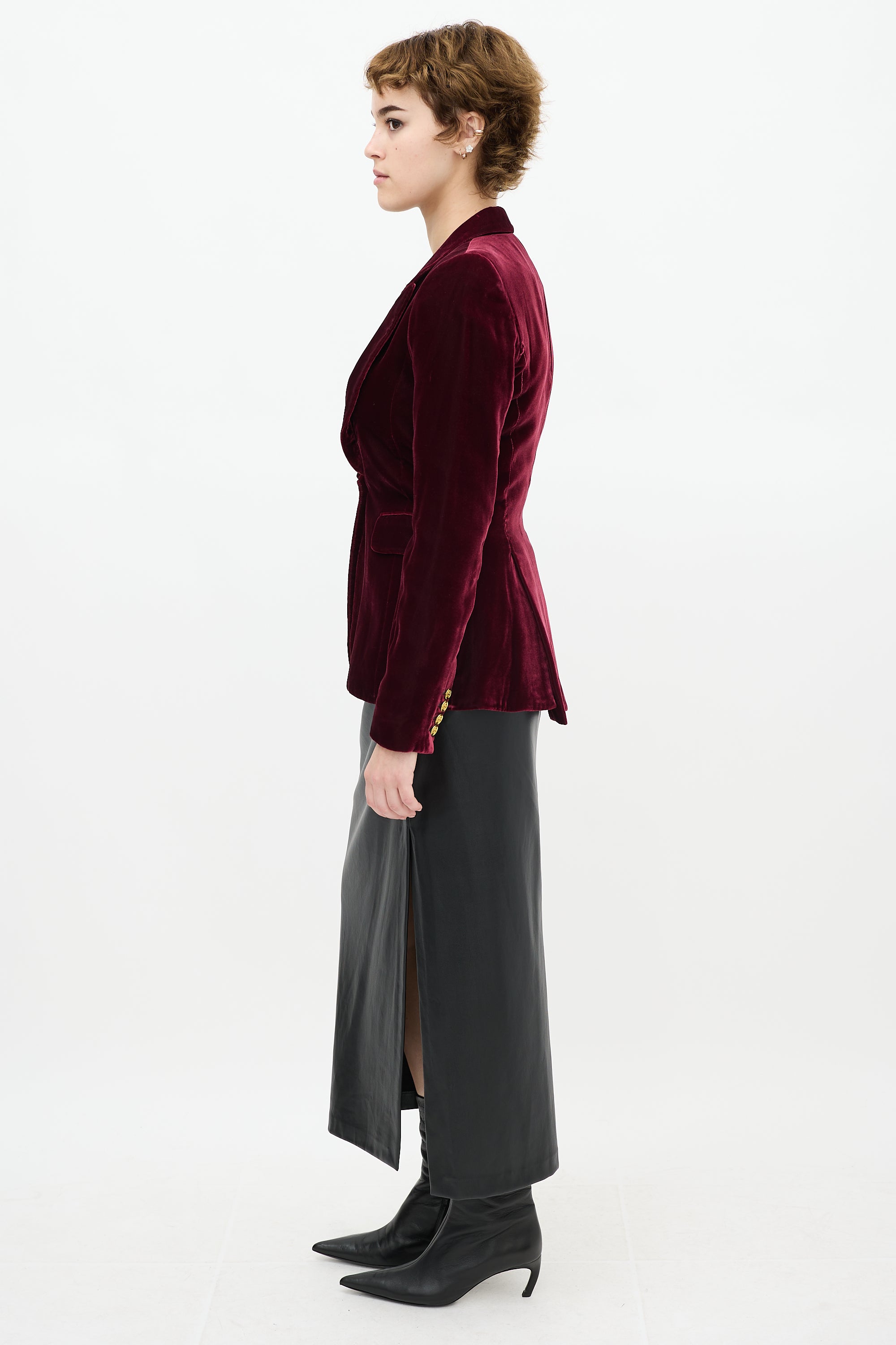 Smythe Velvet Peaked Lapel Blazer