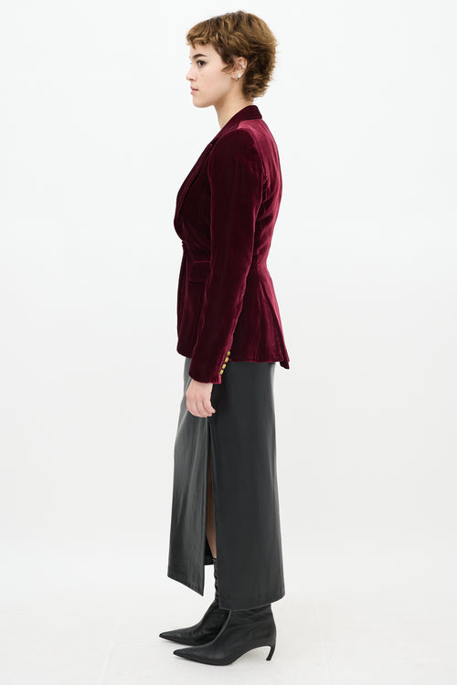 Smythe Velvet Peaked Lapel Blazer