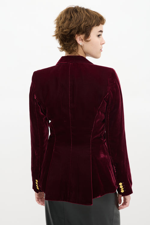 Smythe Velvet Peaked Lapel Blazer