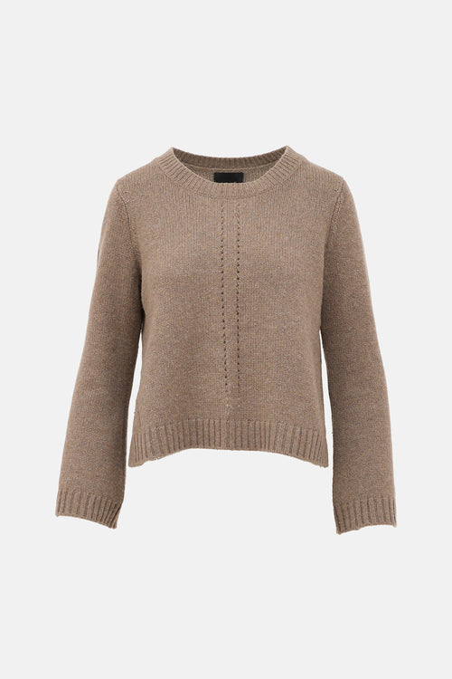 Smythe Cashmere Pointelle A-Line Sweater