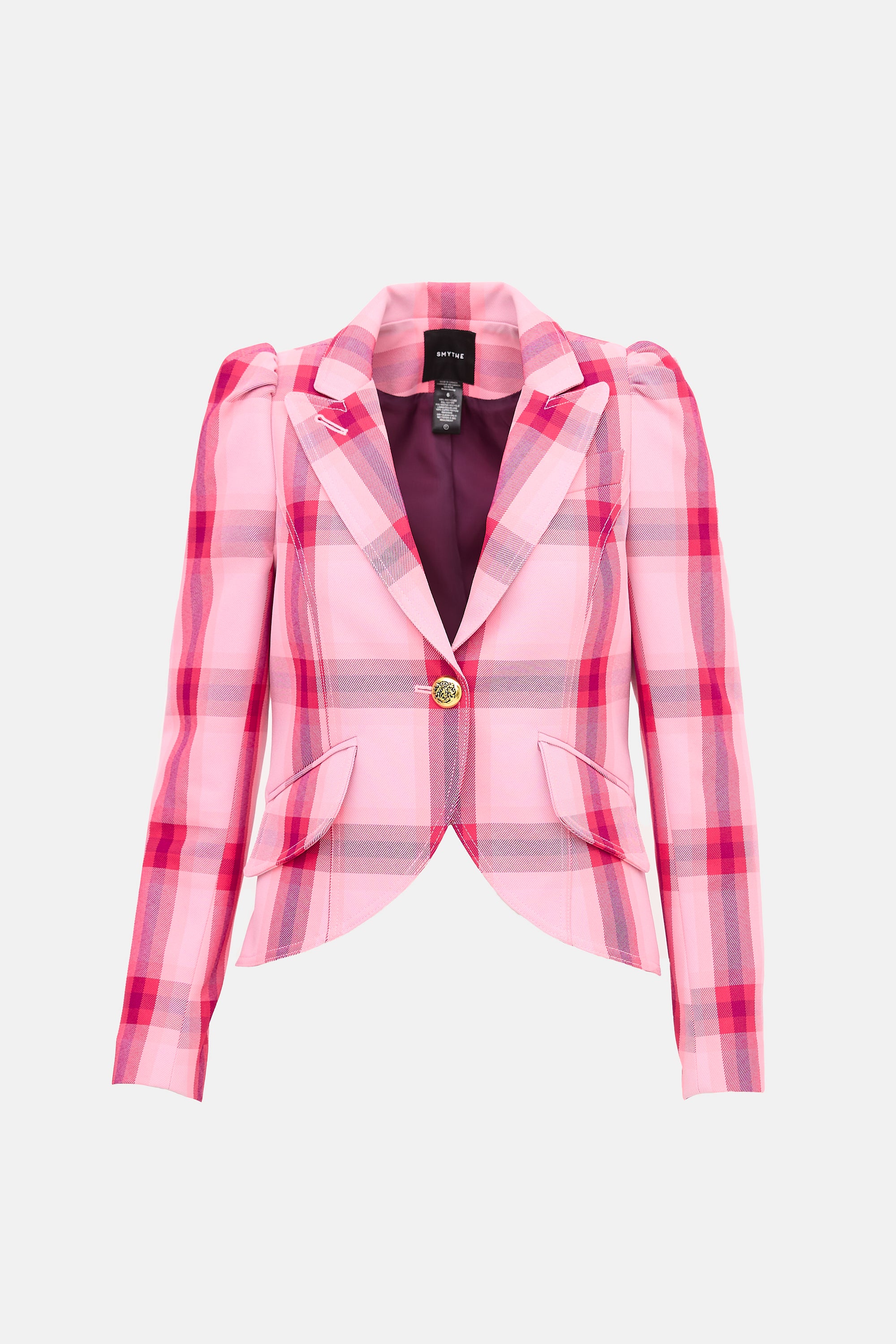 Smythe Check One Button Blazer