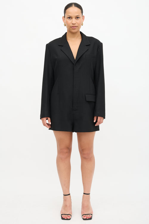 Chevron Blazer Romper