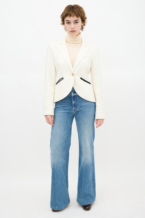 Smythe Lace One Button Blazer