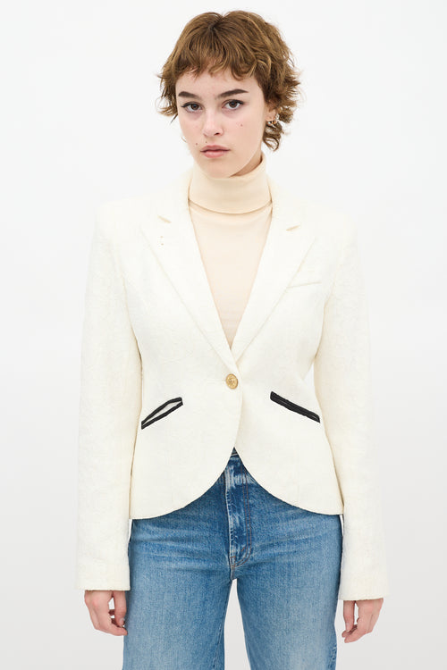 Smythe Lace One Button Blazer