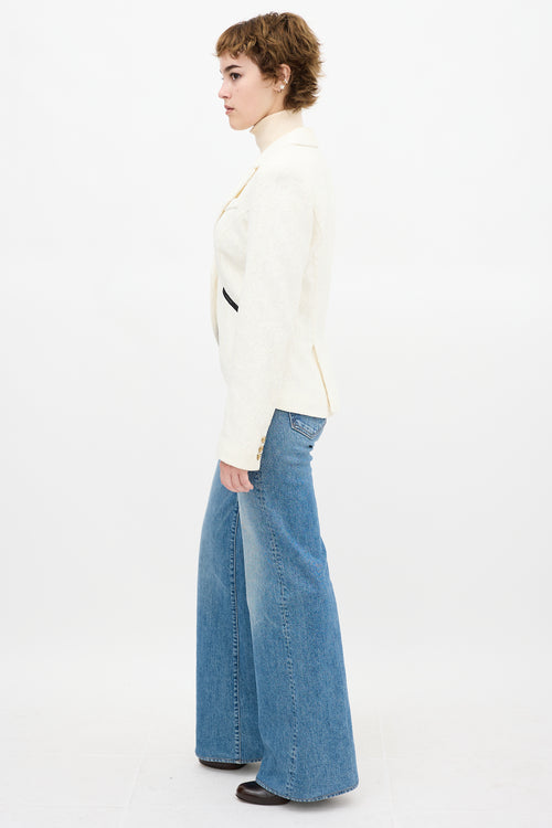 Smythe Lace One Button Blazer