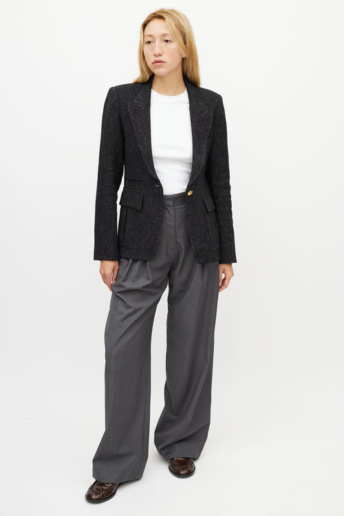 Smythe Inverted Pleat Pocket Blazer