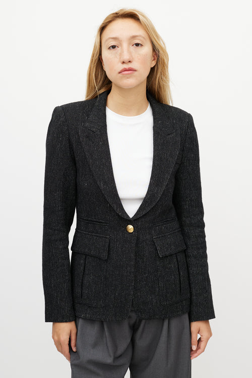Smythe Inverted Pleat Pocket Blazer