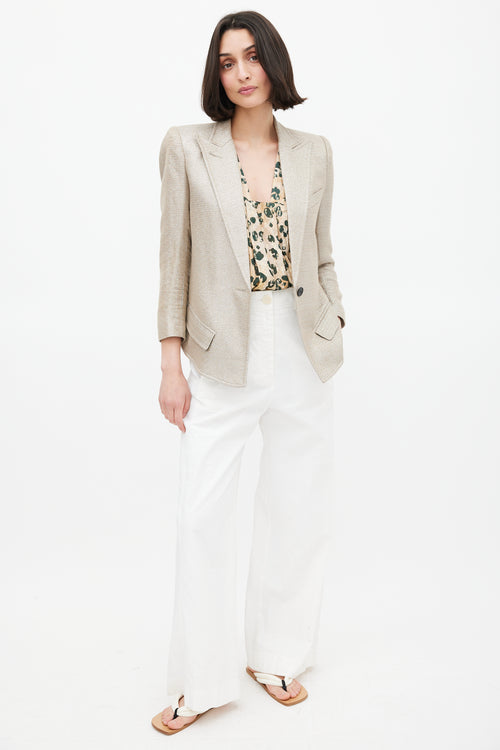 Smythe Sparkly Sharp Shoulder Blazer